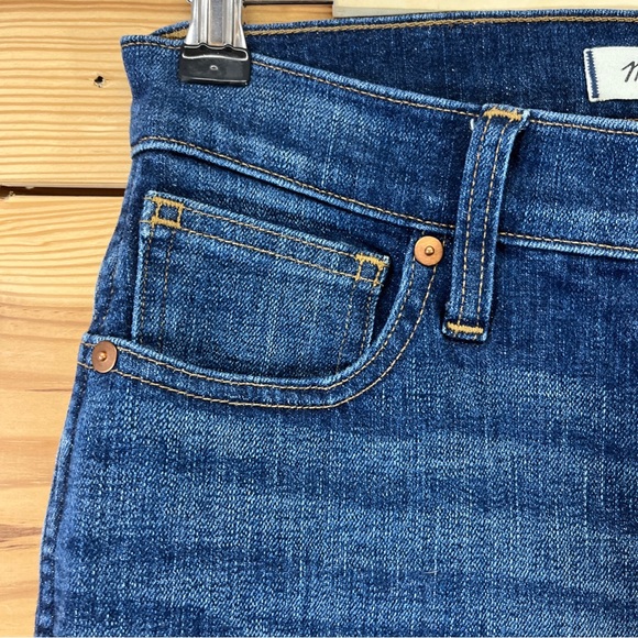 Madewell Slim Straight Jeans 26 Stretch Denim Pants High Rise Medium Wash - Picture 5 of 14